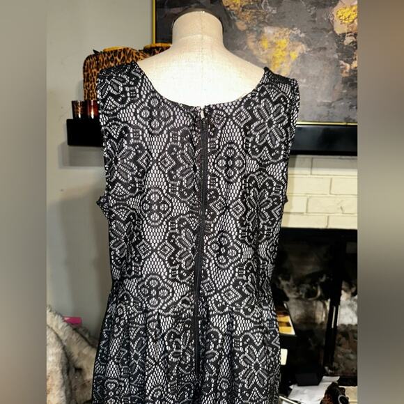 GEORGE Black Lace-like dress black Knee Length Size 20 XXL - Picture 4 of 8